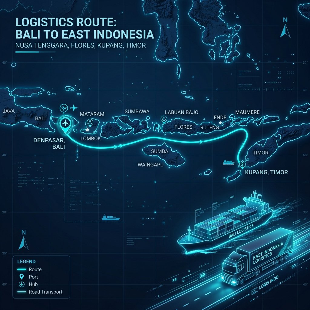 Menaklukan Indonesia Timur: Kenapa Kirim ke Kupang & Flores Lewat Bali Lebih Masuk Akal?